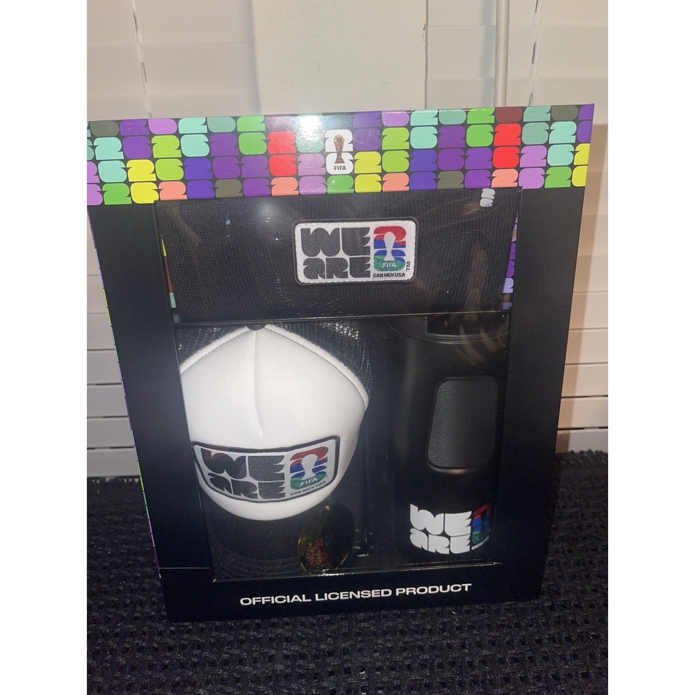 FIFA World Cup North America 3-Piece Gift Set Trucker Hat, Beanie, & Tumbler